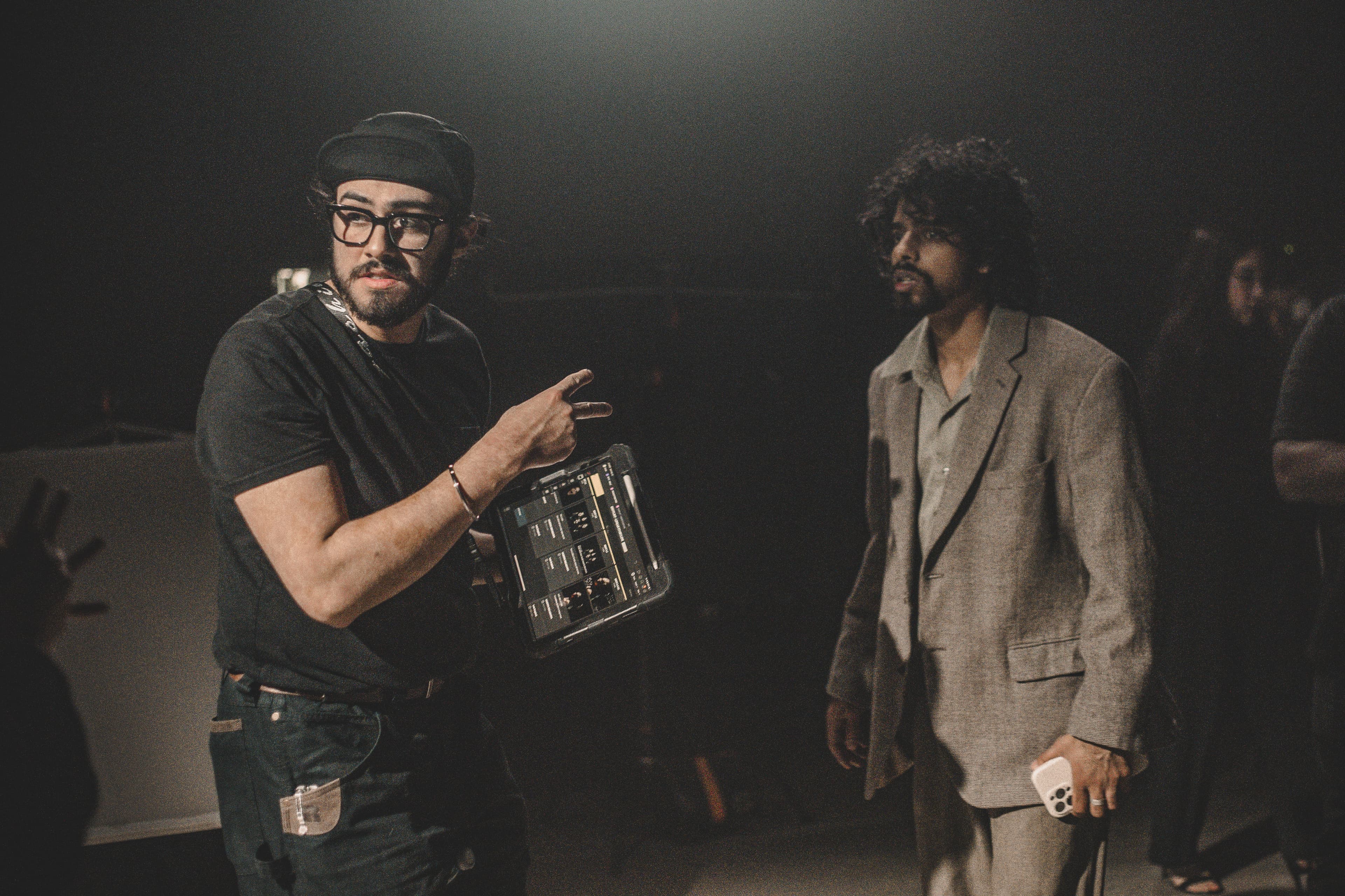 Damen R. Brar directing on set